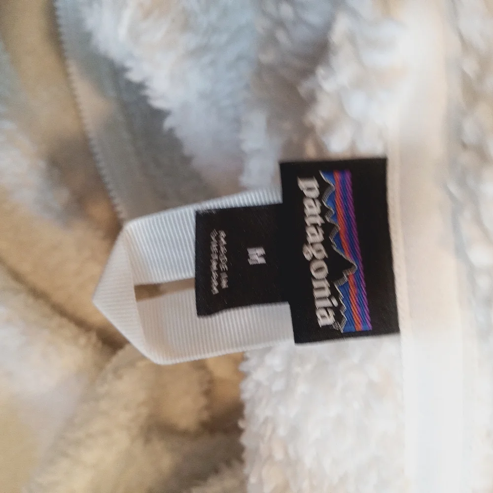 PATAGONIA Size Med Los Gatos 1/4 Zip Pullover White - Picture 5 of 6